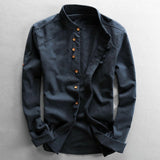 Chemise à Col Officier Boutonnée