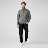 Sweat Col Montant Zippé Coupe Minimaliste