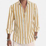 Ancienne Monde | Chemise Rayée à Boutons pour Homme – Sophistication Tailleur