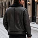 Blouson aviateur homme doublé peau lainée synthétique