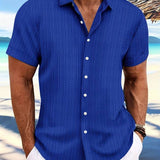 Chemise Texturée à Manches Courtes