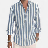 Ancienne Monde | Chemise Rayée à Boutons pour Homme – Sophistication Tailleur