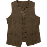 Costume trois pièces homme en tweed de laine
