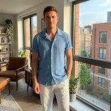 Ensemble Chemise Rayée et Pantalon Assorti