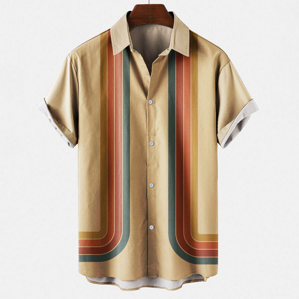Chemise Rayée à Manches Courtes