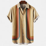 Chemise Rayée à Manches Courtes