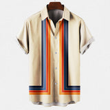 Chemise Rayée à Manches Courtes