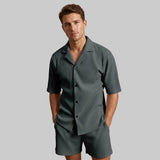 Ensemble Chemise et Short Homme en Lin
