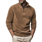 Pull Homme Col Montant Demi-Zip