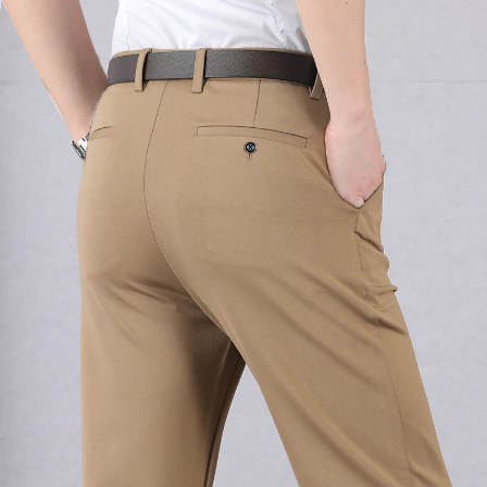 Pantalon Classique Ajusté à Coupe Élancée