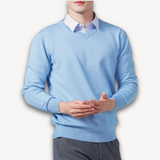 Pull Homme Col V en Maille Fine