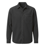 Chemise en velours côtelé pour homme avec col rabattu et poche poitrine