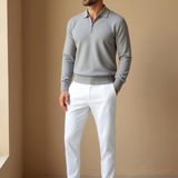 Polo Tricoté à Demi-Zip