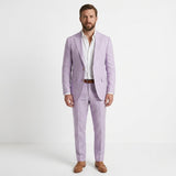 Costume casual en lin coupe slim pour homme