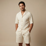 Ensemble Chemise et Short Homme à Manches Courtes