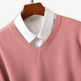 Pull Homme Col V en Maille Fine
