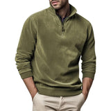 Pull Homme Col Montant Demi-Zip