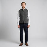 Gilet homme col mao en chevrons, coupe ajustée