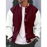 Veste Teddy Homme Boutonnée Contrastée