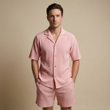 Ensemble Chemise et Short Homme à Manches Courtes