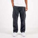 Pantalon cargo homme coupe ample à poches latérales