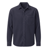 Chemise en velours côtelé pour homme avec col rabattu et poche poitrine