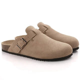 Mules Homme en Suédine avec Boucles