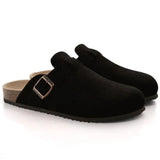 Mules Homme en Suédine avec Boucles
