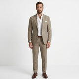 Costume casual en lin coupe slim pour homme