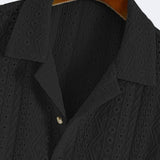 Chemise Ajourée à Col Revers