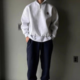 Sweat Col Montant Zippé Coupe Oversize