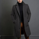 Manteau Homme Long à Revers Classiques