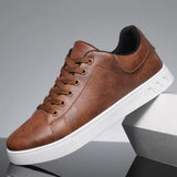 Baskets basses homme à lacets, semelle contrastante