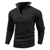 Pull Texturé à Col Montant Zippé
