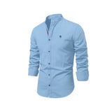 Chemise Homme Ajustée à Col Montant