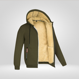 Veste à Capuche Doublée Effet Polaire