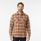 Chemise en velours côtelé à carreaux pour homme avec poches poitrine et boutons