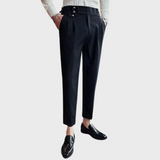 Pantalon Habillé à Double Boutonnage Latéral