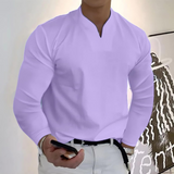 Chemise Homme Col Mao à Manches Longues