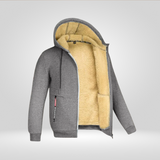 Veste à Capuche Doublée Effet Polaire
