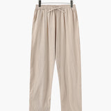 Pantalon Plissé à Taille Élastique et Cordon