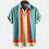 Chemise Rayée à Manches Courtes