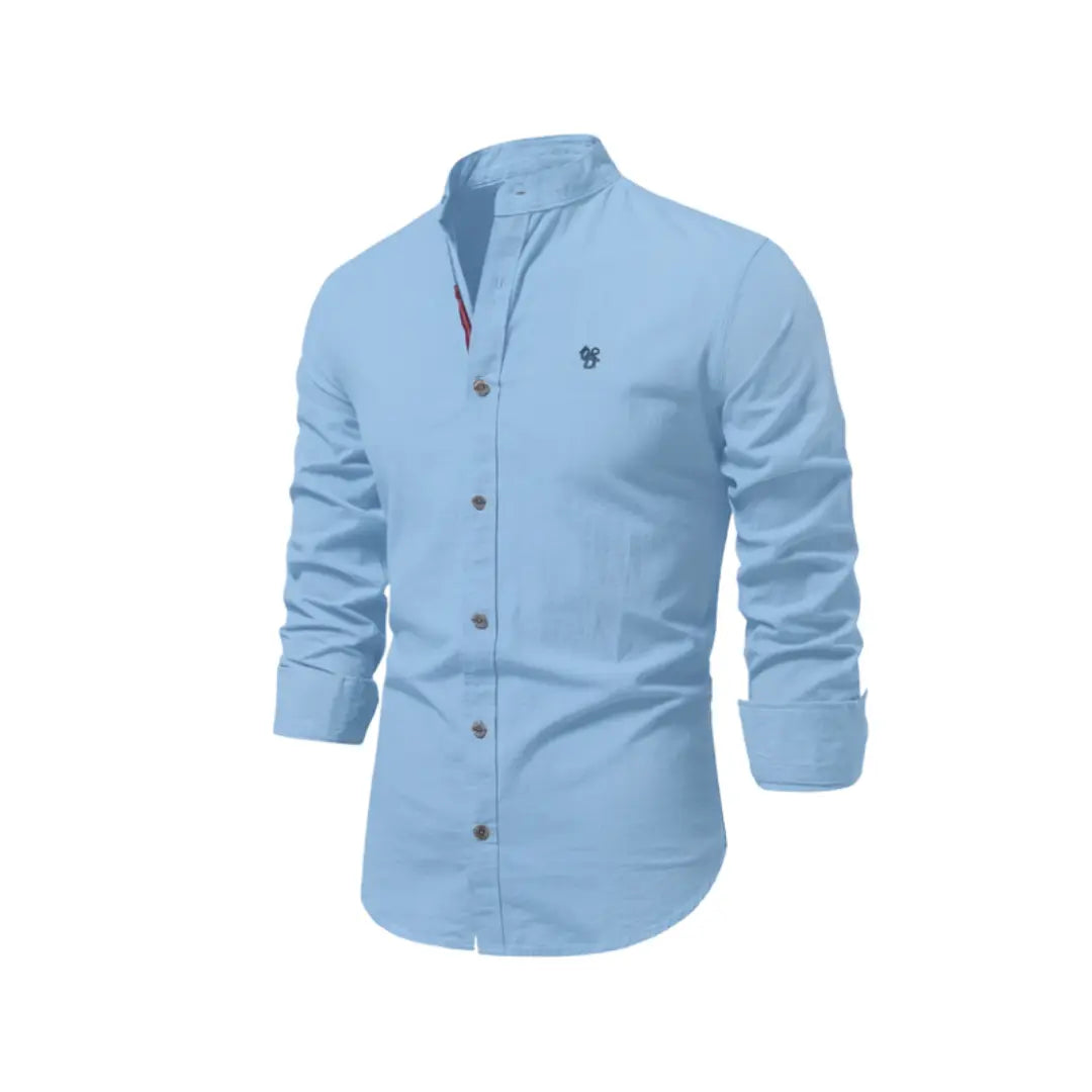 Chemise Ajustée à Col Officier