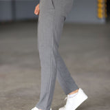 Pantalon Habillé Fuselé Motif Texturé