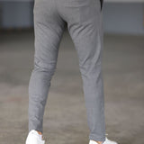 Pantalon Habillé Fuselé Motif Texturé