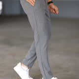 Pantalon Habillé Fuselé Motif Texturé