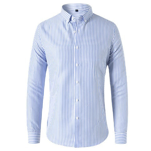 Chemise Rayée à Col Boutonné