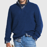 Pull Tricoté Col Zippé Homme