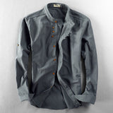 Chemise à Col Officier Boutonnée