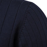 Pull Col Montant Zippé en Maille Fine